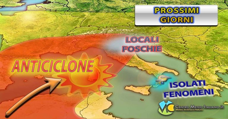 Meteo – Tanto sole in Italia ma anche nebbie e acquazzoni pomeridiani, specie su queste regioni