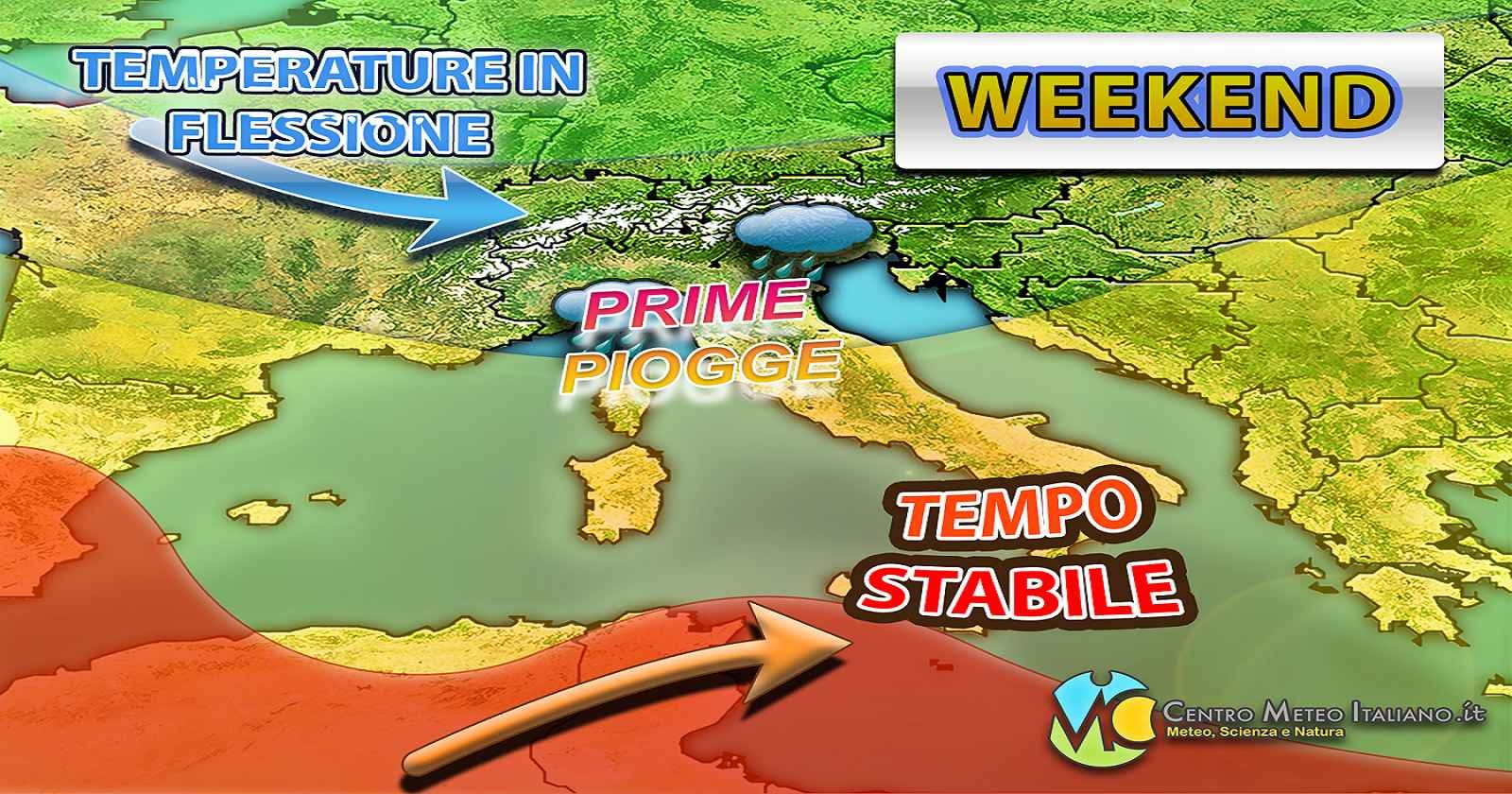 Meteo - Primo colpo all'Anticiclone nel Weekend, torna il maltempo con calo delle temperature: i dettagli