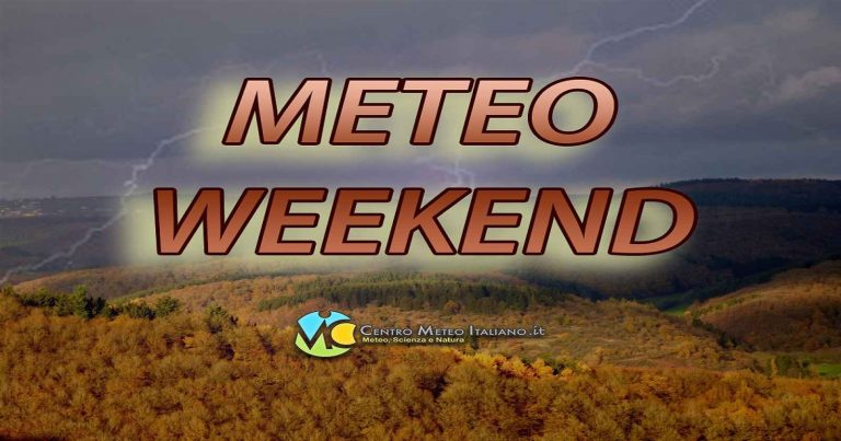 Meteo weekend – Piogge e temporali in arrivo in Italia con possibili nubifragi e temperature in diminuzione