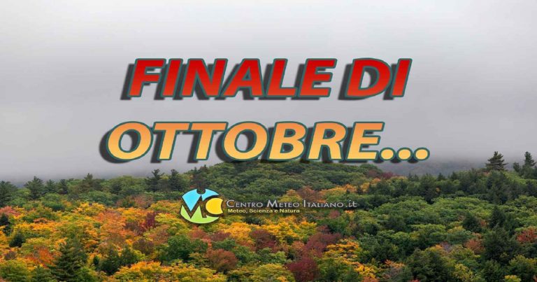 Meteo – Ottobre con finale dinamico, l’autunno continua a portare piogge e temporali ma miglioramento prossima settimana