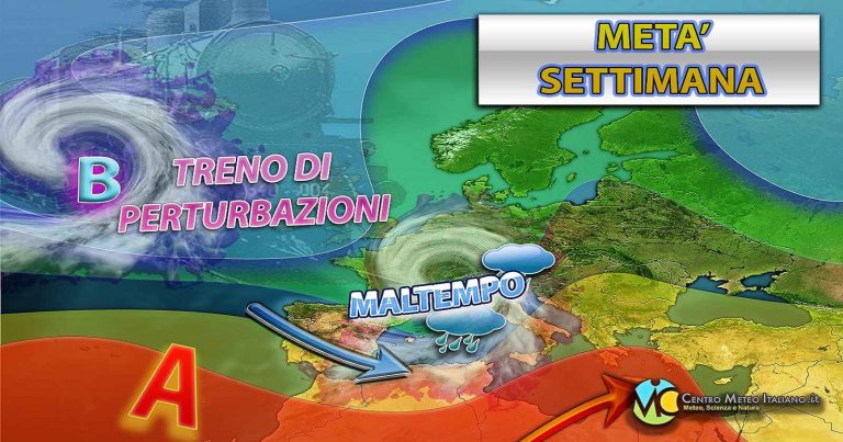 Meteo – Maltempo ad inizio settimana sull’Italia con rischio nubifragi, ecco dove