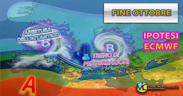 Meteo Autunno – Correnti atlantiche con serie di passaggi perturbati sull’Italia, le ultimissime