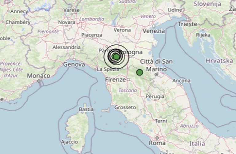 Terremoto intenso in Emilia-Romagna: epicentro della scossa registrato a Castellarano. I dati ufficiali INGV