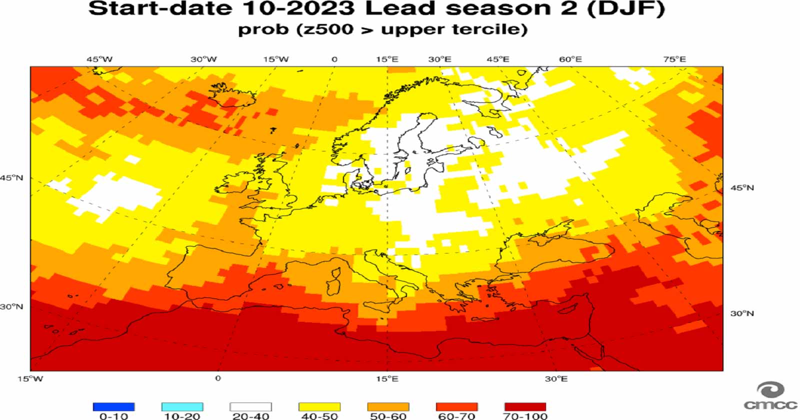 Probabilità anomalie altezza geopotenziale per l'inverno 2023-2024 - sps.cmcc.it