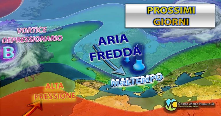 Meteo – Maltempo invernale, ipotesi nel medio termine. Tutti i dettagli