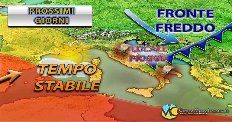 Meteo – Fronte freddo sui Balcani nella seconda parte di settimana, calo termico in Italia e temporali su alcune regioni