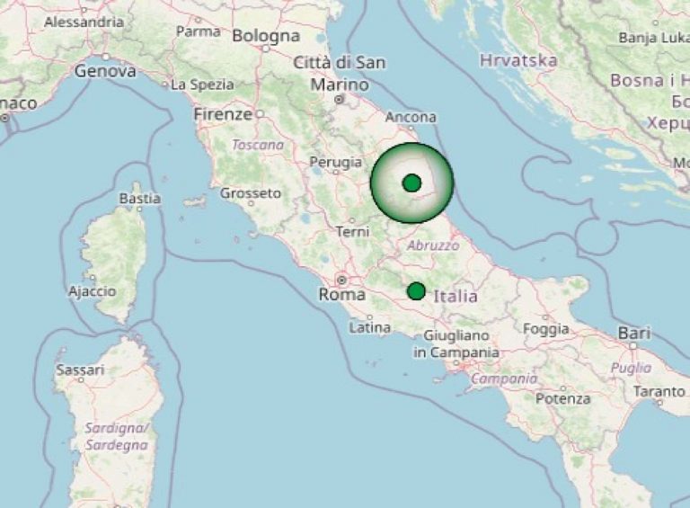 Forte terremoto di magnitudo 4.0 nettamente avvertito nelle Marche: scossa in provincia di Fermo. I dati INGV