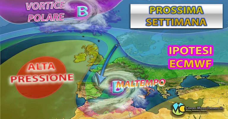 Meteo – Possibile affondo artico la prossima settimana verso il Mediterraneo, maltempo e calo termico in Italia