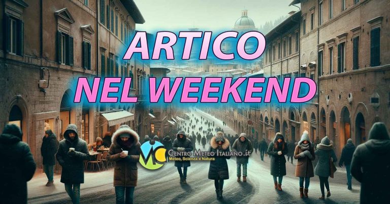 Meteo Weekend – Irruzione artica con maltempo su alcune regioni, crollo termico e neve a bassa quota