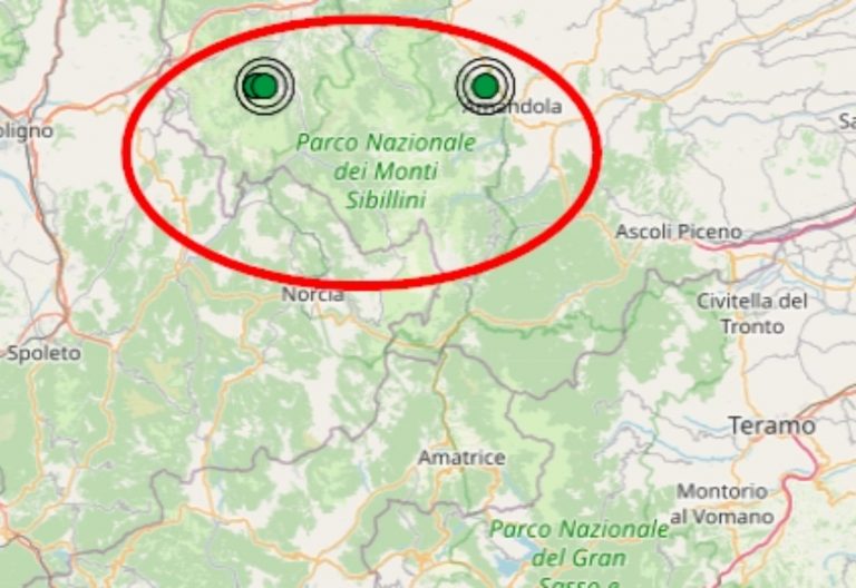 Doppia scossa di terremoto registrata stamattina nelle Marche: epicentro e dati INGV