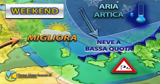 Meteo - Weekend freddo e instabile con maltempo invernale in Italia: neve a quote anche basse, i dettagli