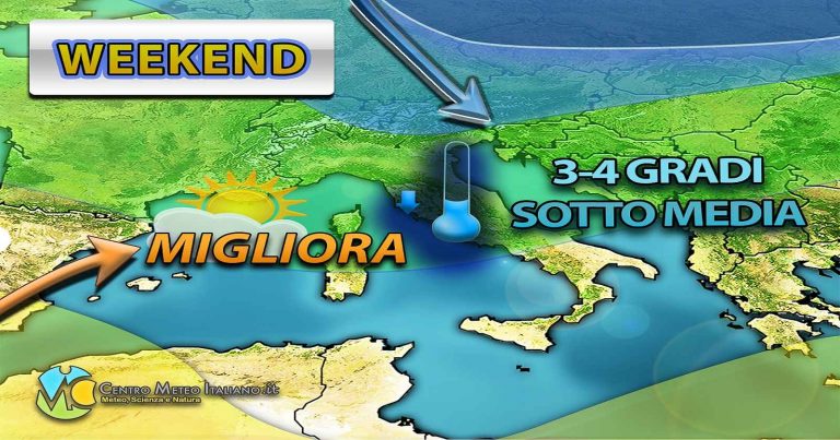 Meteo – Pioggia e neve all’assalto dell’Italia nella prima parte del Weekend, migliora nella seconda con clima invernale: i dettagli
