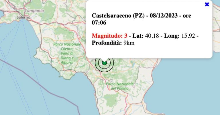 Intensa scossa di terremoto avvertita stamattina in Basilicata: epicentro e dati INGV