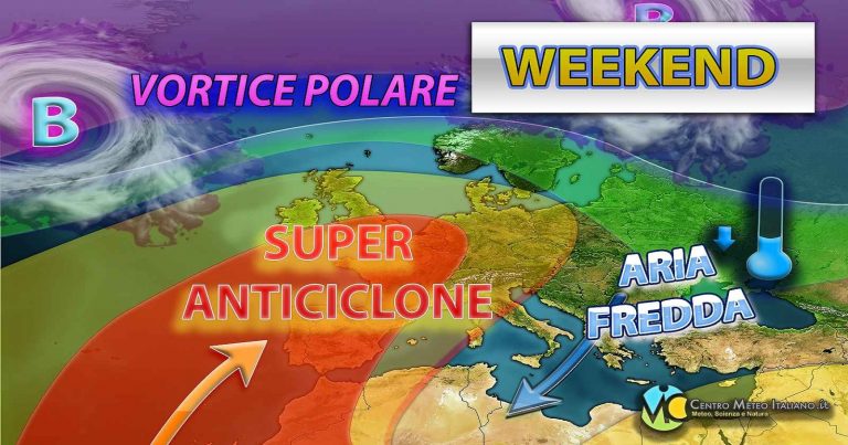 Meteo – Anticiclone monstre in elevazione verso l’Italia nel Weekend, con maggiore stabilità e temperature in aumento