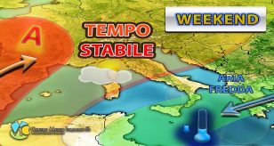 Meteo - Super anticiclone spazza maltempo in arrivo nel Weekend, con maggiore stabilità e temperature in aumento