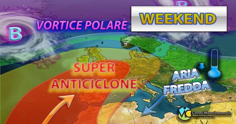 Meteo – Super Anticiclone spegne l’Inverno nel Weekend, rovesci residuali e temperature in aumento: i dettagli