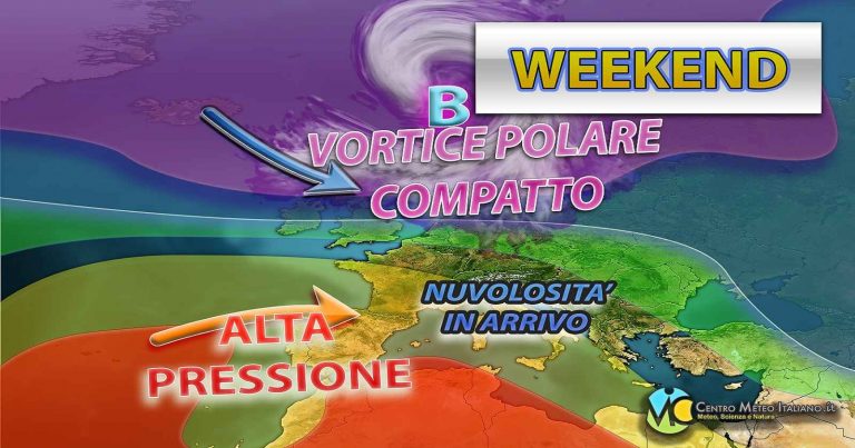 Meteo Weekend – tempo stabile e clima mite in Italia ma con nuvolosità ed addensamenti bassi su alcune regioni