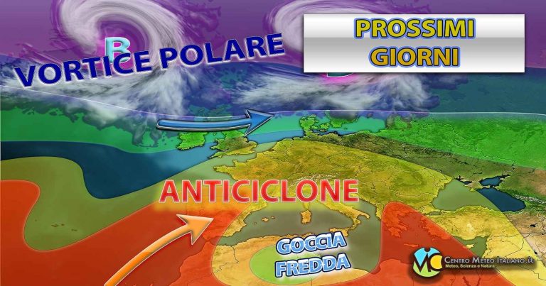 Meteo – Goccia fredda risale nel Mediterraneo provocando qualche nota di maltempo, ecco quando e dove