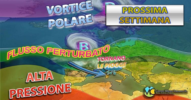 Meteo – Flusso perturbato più invadente tra weekend e primi giorni di gennaio porta delle piogge in Italia