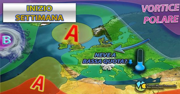 Meteo - L'Inverno spinge anche ad inizio della prossima settimana, con piogge e neve a quote bassissime: i dettagli