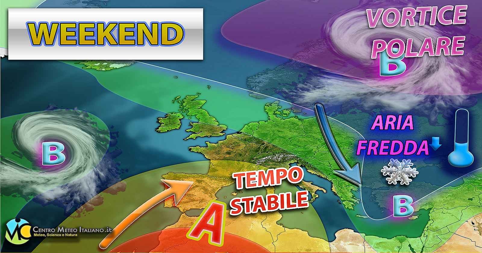 Tempo più stabile nel weekend in Italia