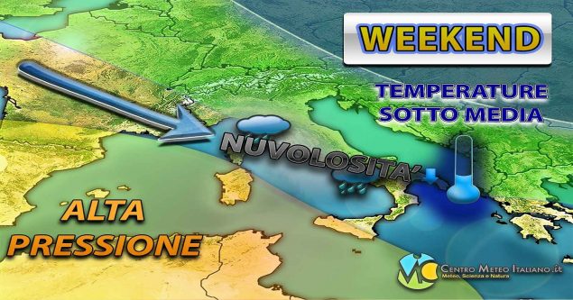 Meteo Weekend - Graduale peggioramento da domenica con nuvolosità e piogge sulle regioni tirreniche