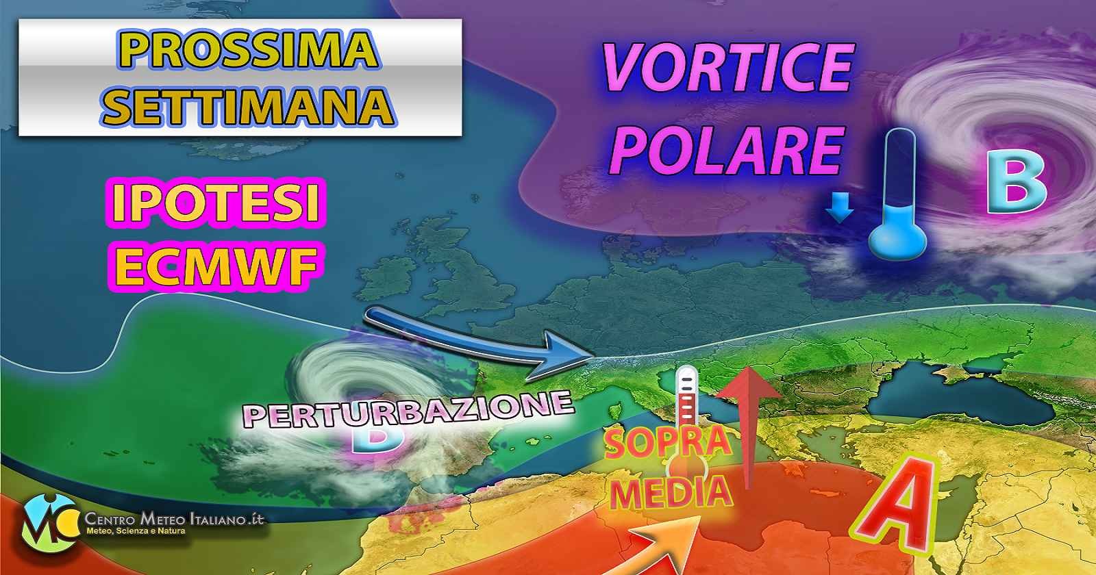 Maltempo ma con temperature sopra media per la prossima settimana