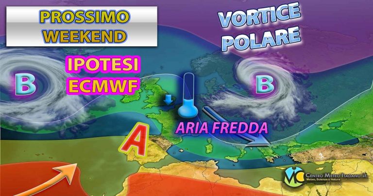 Meteo – Prossima settimana al via con correnti miti ed instabili poi possibile irruzione fredda