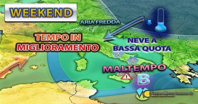 Meteo - Italia sotto assedio dell'Inverno nel Weekend, con neve a bassa quota e tracollo termico: i dettagli