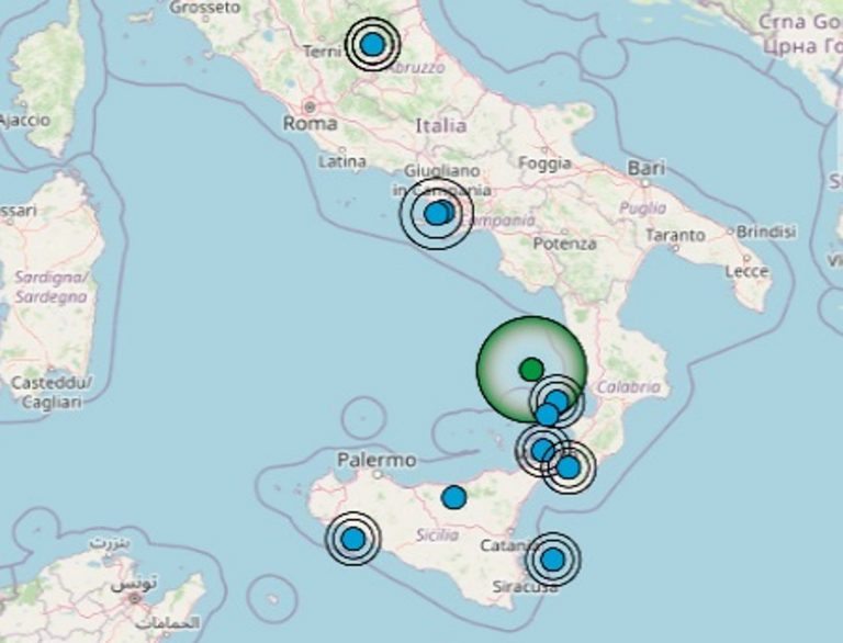 Terremoto di magnitudo 4.1 registrato dall’Ingv: epicentro e dati ufficiali