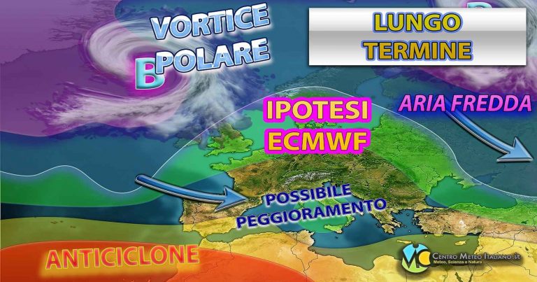 Meteo – Debole perturbazione ad inizio settimana, poi possibile maltempo nel weekend