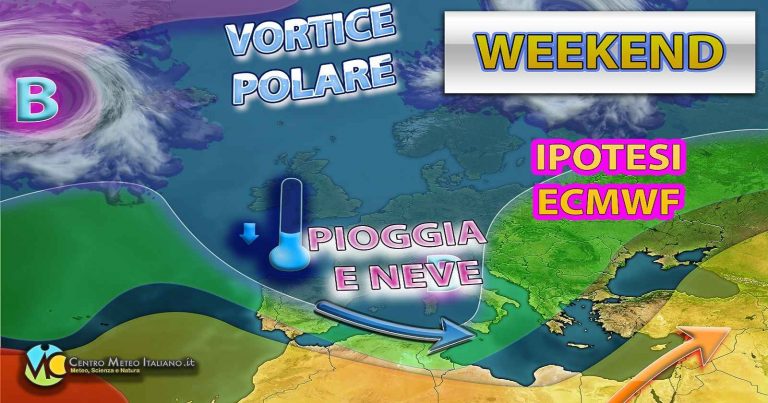 Meteo Italia – maltempo confermato per il weekend anche se sarà più di stampo autunnale che invernale