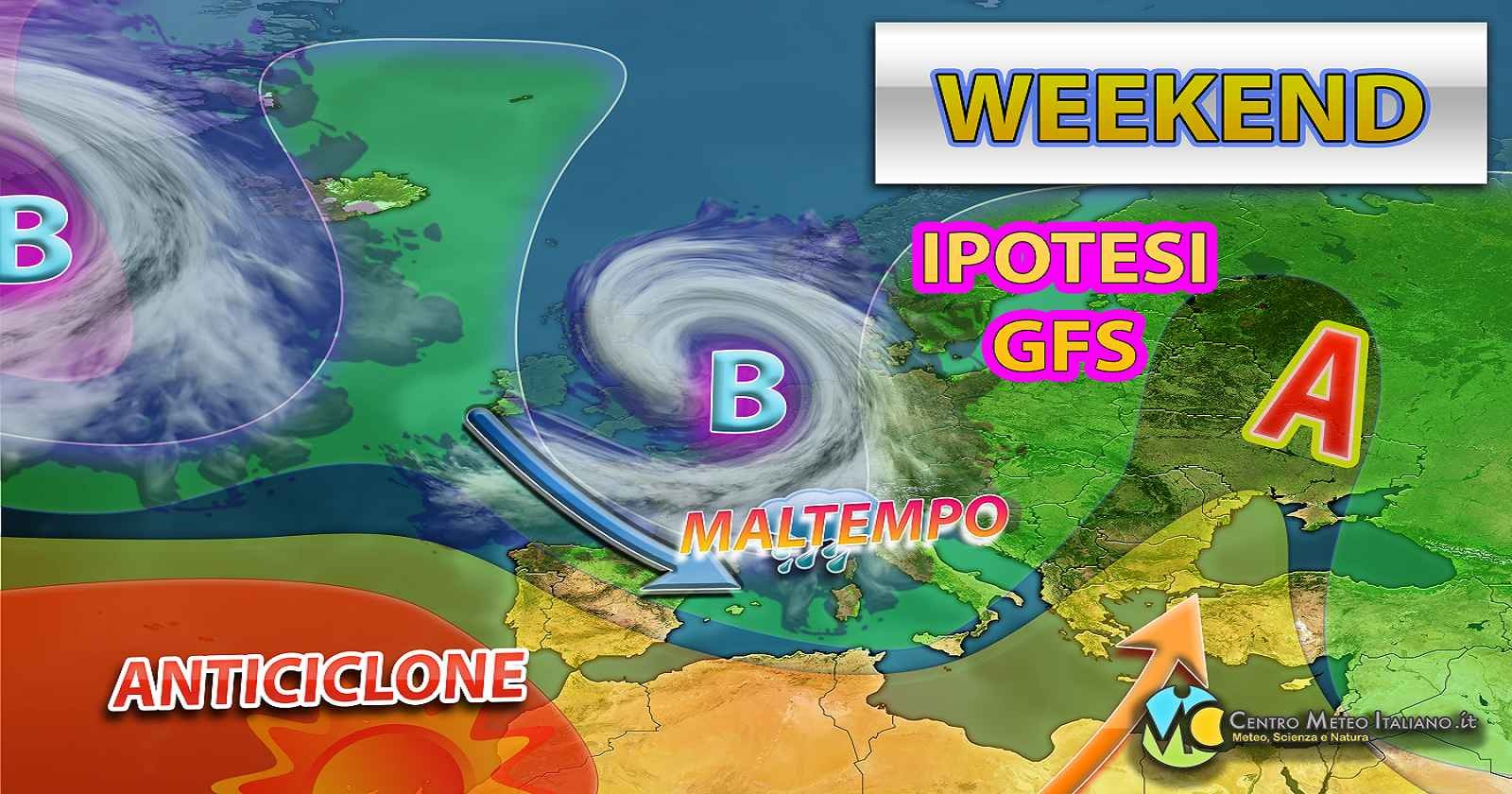 Piogge e clima più freddo per il weekend