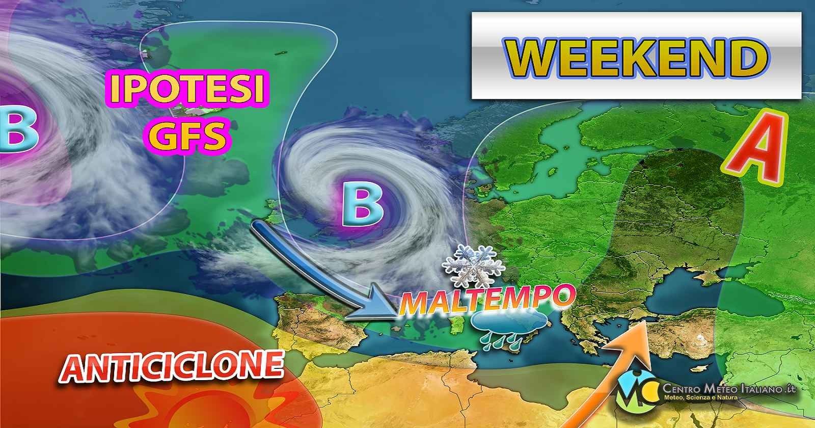 Maltempo anche sul primo weekend di marzo