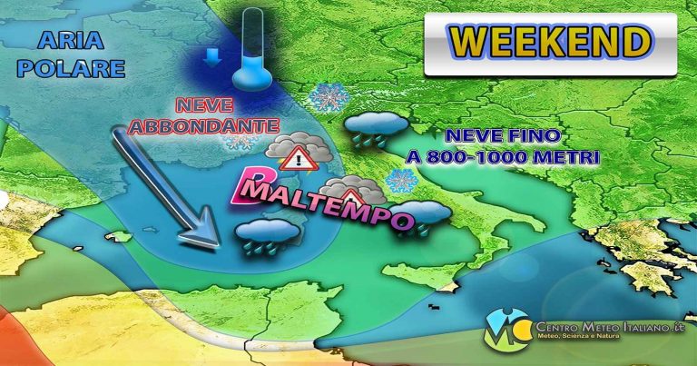 Meteo – Weekend di maltempo anche intenso e possibili nubifragi, con carico di neve in arrivo: i dettagli Meteo – Weekend di maltempo anche intenso e possibili nubifragi, con carico di neve in arrivo: i dettagli