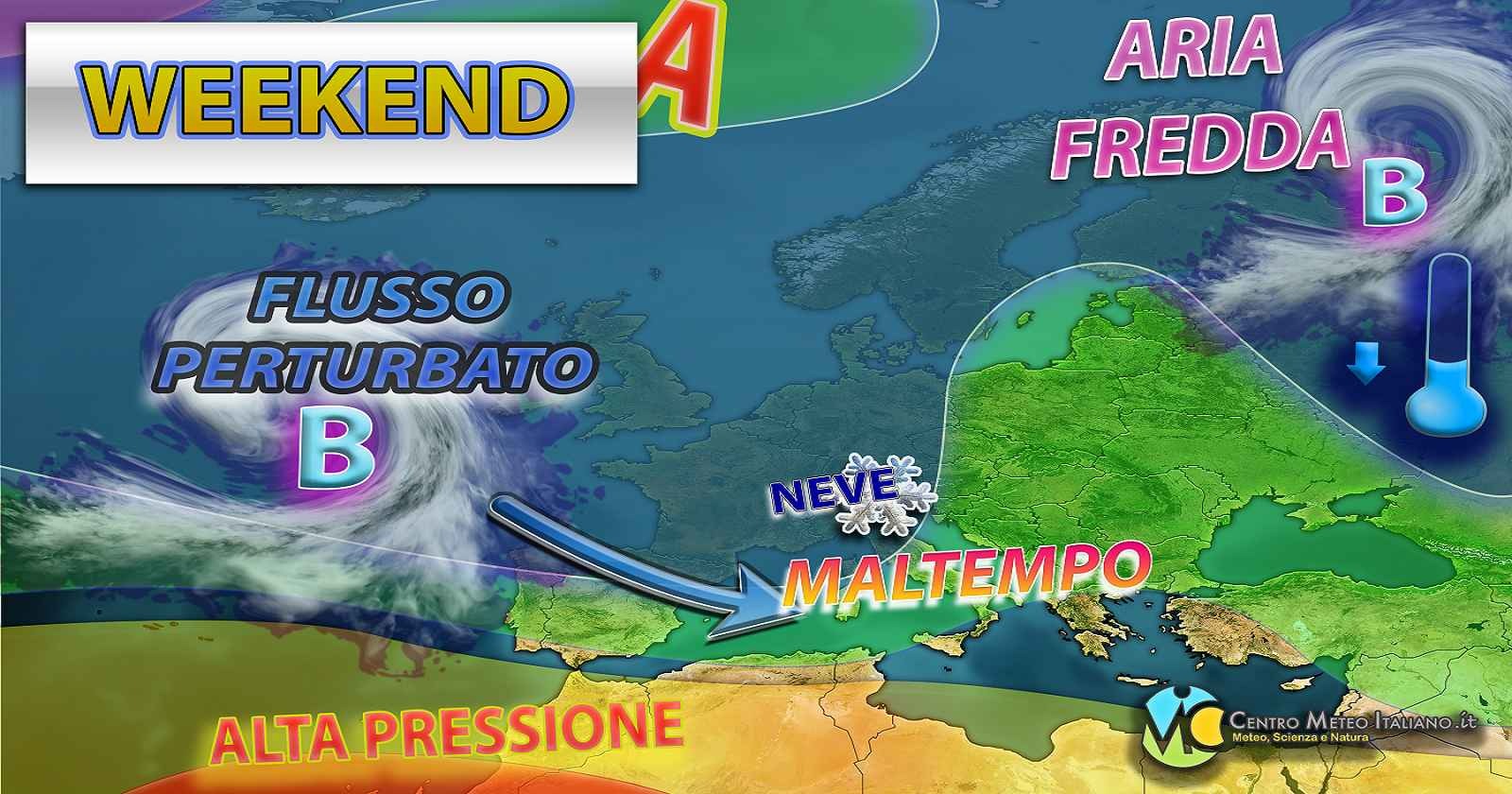 Nuova fase di maltempo al via dal weekend