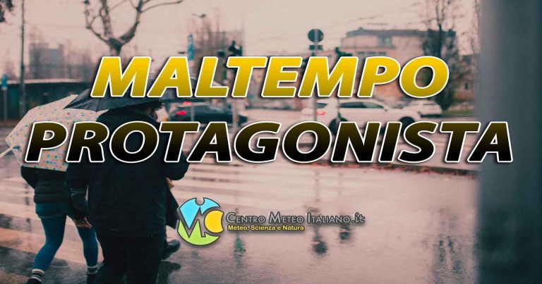 Meteo Italia – Maltempo con piogge, temporali e forti venti per il passaggio di un’intensa perturbazione atlantica