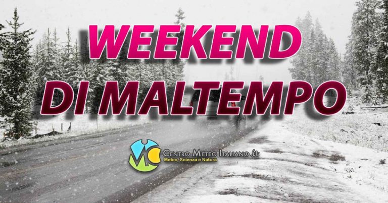 Meteo – Verso un weekend di maltempo in Italia con temporali e neve in montagna, peggiora già nelle prossime ore