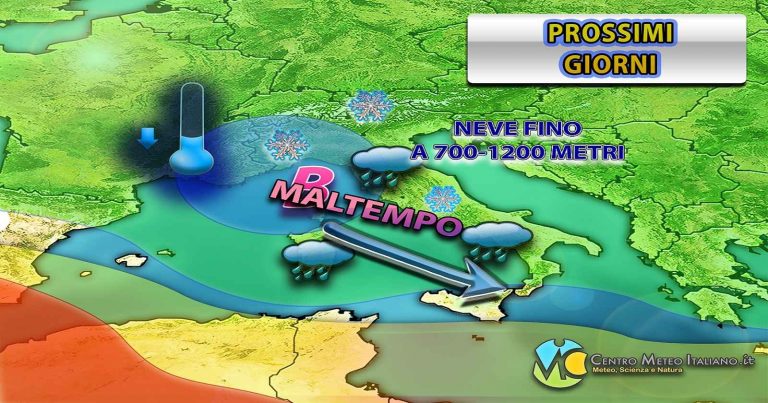 Meteo Italia – Prosegue l’egemonia del flusso atlantico, nuove precipitazioni e nevicate in arrivo