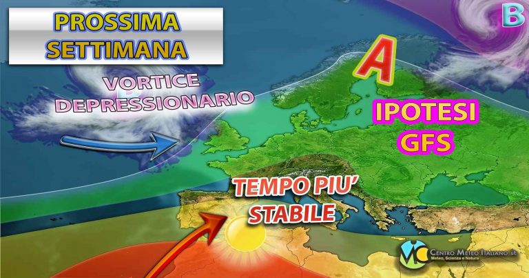 Meteo – Fase più stabile in arrivo dalla prossima settimana, tutti i dettagli