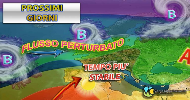 Meteo – Ultimi giorni di maltempo poi Anticiclone all’attacco del Mediterraneo: i dettagli