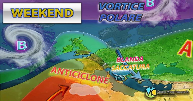 Meteo – Passaggio instabile domani in Italia con acquazzoni e temporali, assaggio di primavera a seguire