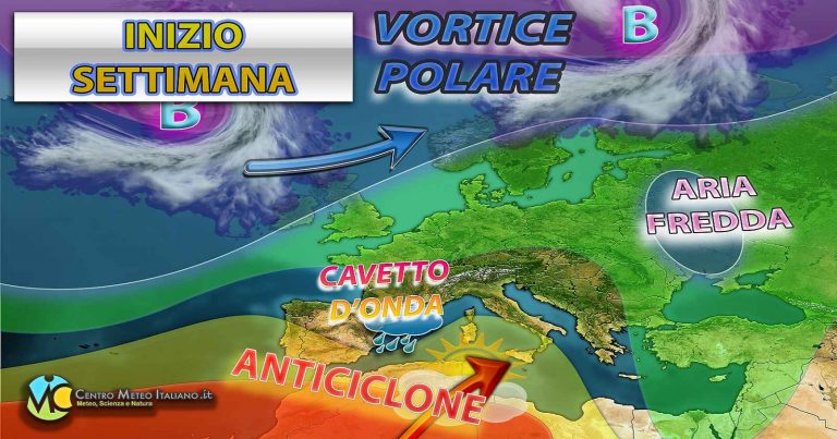 Meteo Italia – Tentativo dell’alta pressione, ma è atteso un impulso instabile ad inizio settimana