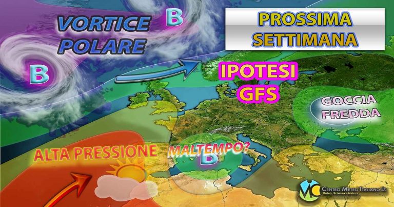 Meteo – Alta pressione poco convinta, prossima settimana possibile arrivo di diversi impulsi polari sull’Italia