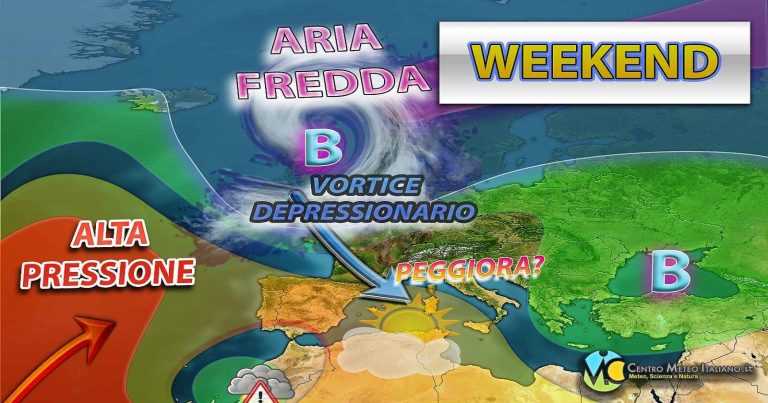 Meteo – Flusso più ondulato con possibili affondi perturbati verso il Mediterraneo dal weekend. La tendenza