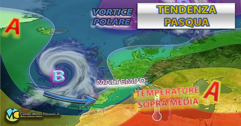 Meteo Italia – netto rialzo termico per il weekend di Pasqua ma possibile maltempo su Pasquetta, ecco perché