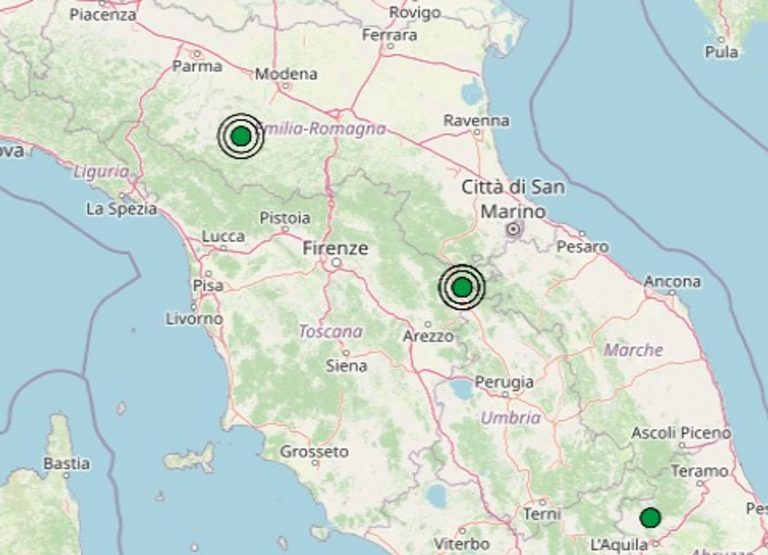 Terremoto, sciame sismico in corso in Toscana: epicentro delle scosse in provincia di Arezzo. I dati ufficiali Ingv