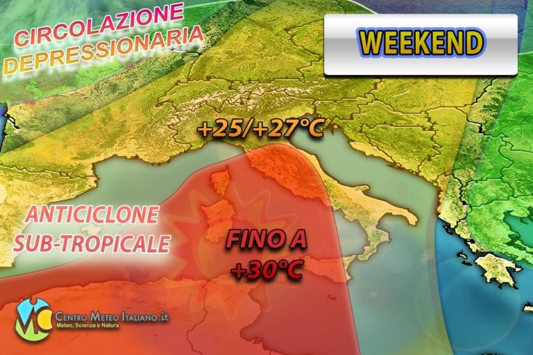 Meteo – Anticiclone africano all’arrembaggio nel Weekend, con stabilità, bel tempo e temperature in aumento