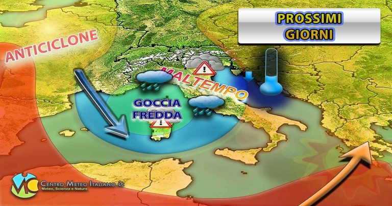 Meteo – In arrivo piogge, temporali e neve in montagna, ma entro il weekend torna l’alta pressione