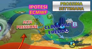 Meteo Italia - fronte freddo che la prossima settimana potrebbe raggiungere anche l'Italia